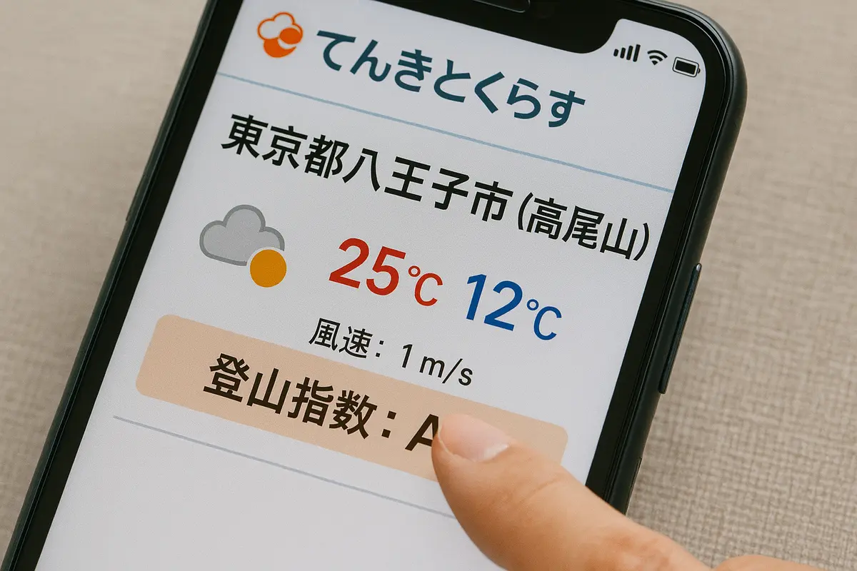 高尾山の天気予報はどれが当たる？3サイト比較とてんきとくらす登山指数の使い方