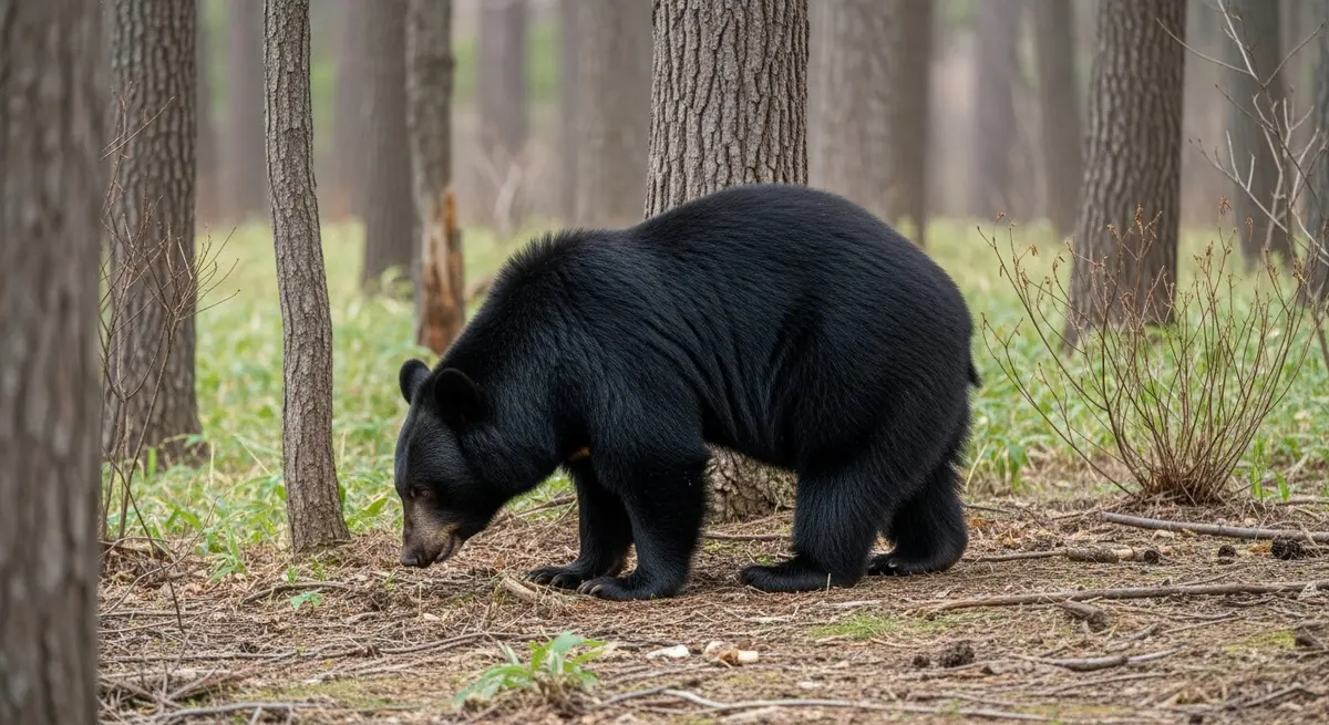 餌を探すツキノワグマのイメージ