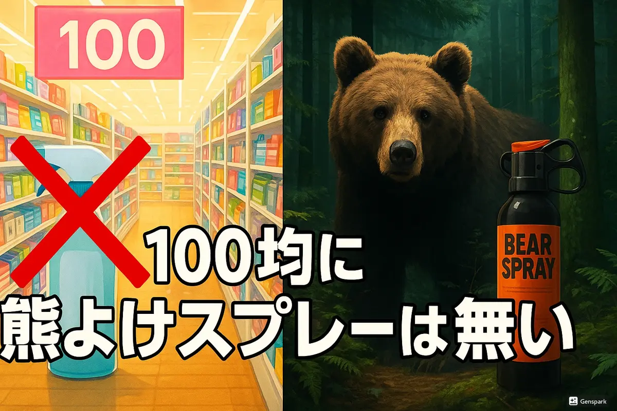 熊よけスプレーは100均にある？ダイソー・セリアで買えない理由と代用の危険【予防は100均でOK】